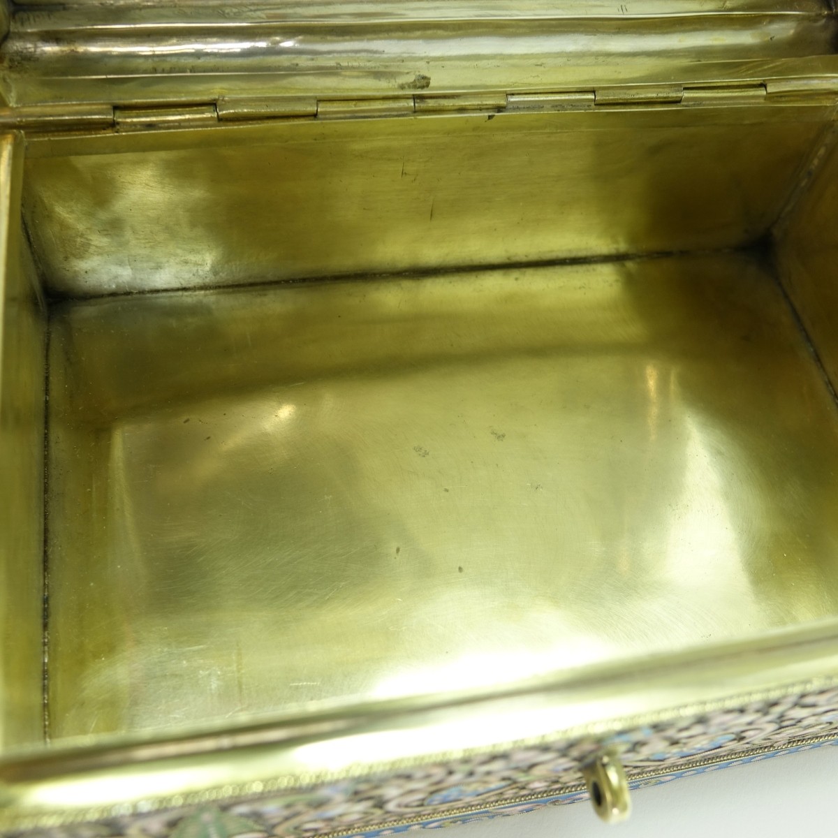 Large Russian Silver Gilt Enamel Box - Image 5 of 9