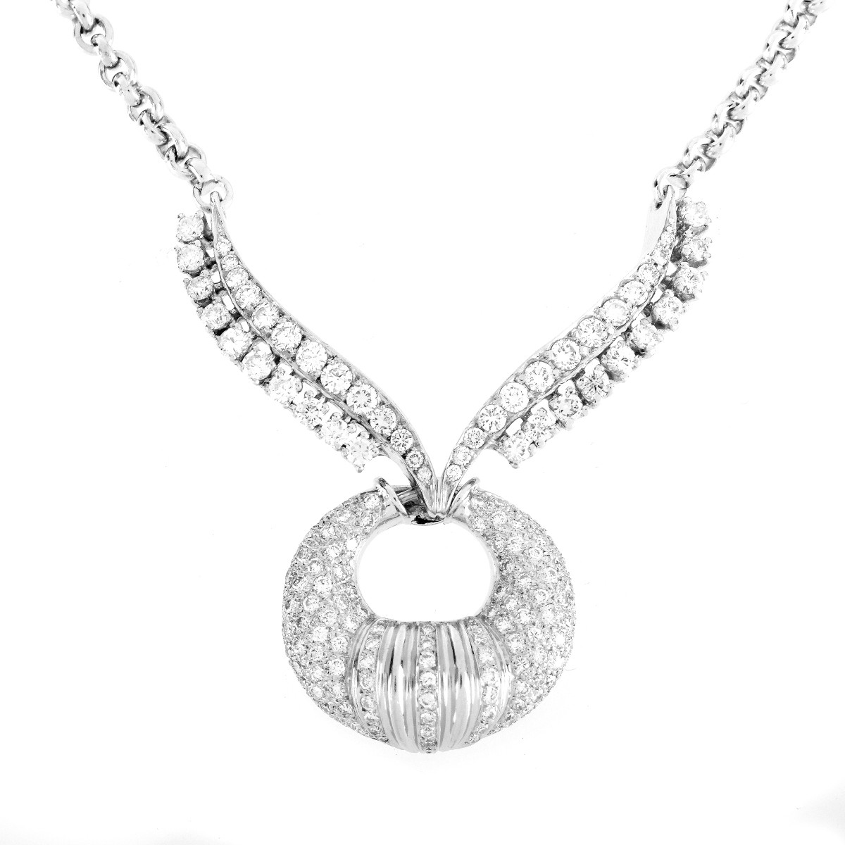 Vintage Diamond and 18K Pendant Necklace