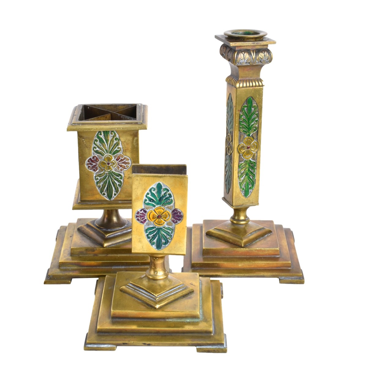 Russian Art Deco Signed Desk Set - Image 2 of 6