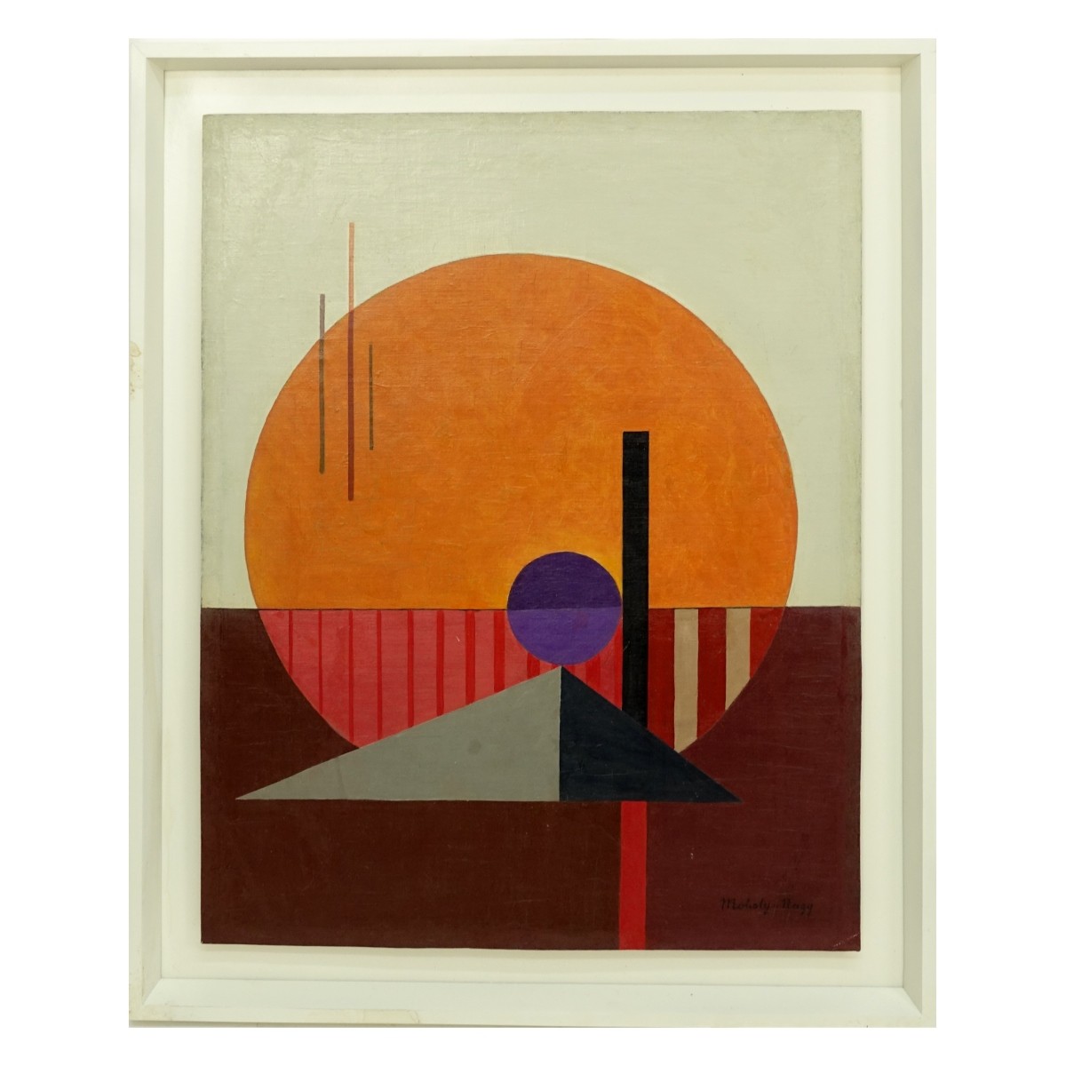 Attrib: Laszlo Moholy-Nagy O/B - Image 2 of 4