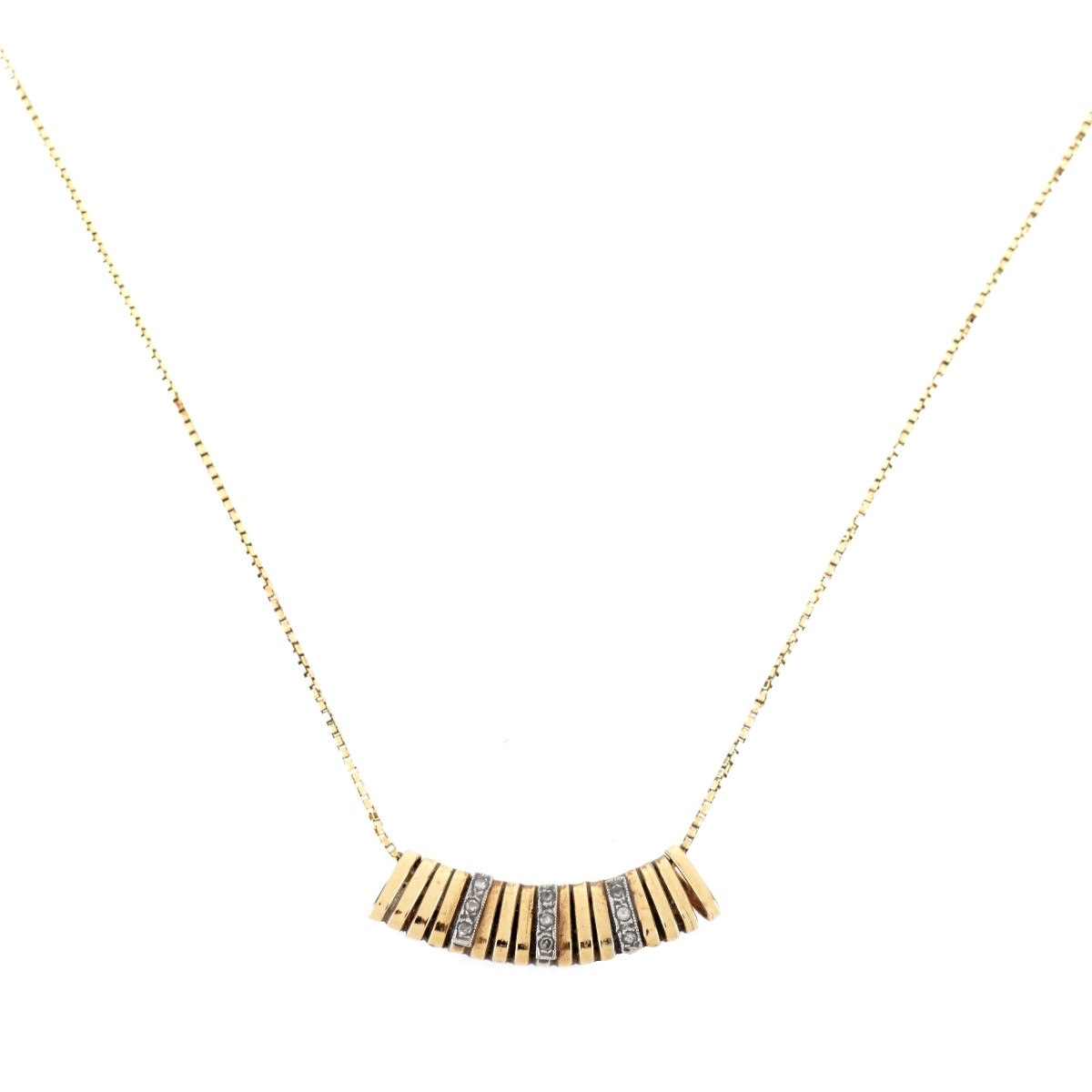 Delicate 14K and Diamond Necklace - Image 2 of 5