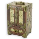 Chinese Jewelry Box wih Jade Inlay