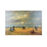 Eugène Boudin (FR. 1824-1898) O/C Beach Trouville