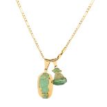 Italian Emerald and 14K Pendant Necklace