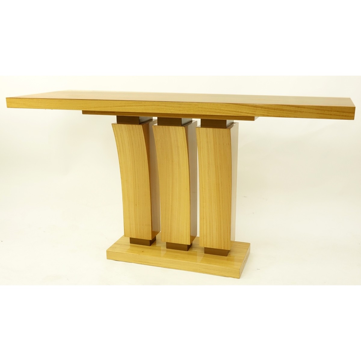 Art Deco Style Satinwood Console Table - Image 2 of 5