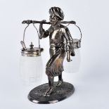 Silver Plate Figural Salt & Pepper Set