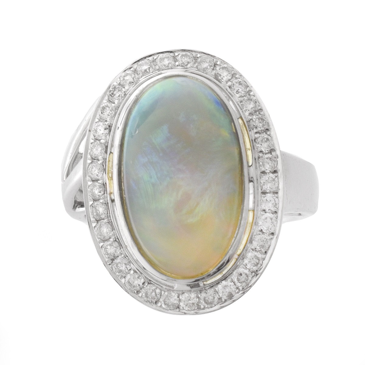 Black Opal, Diamond and 18K Gold Ring - Image 2 of 6