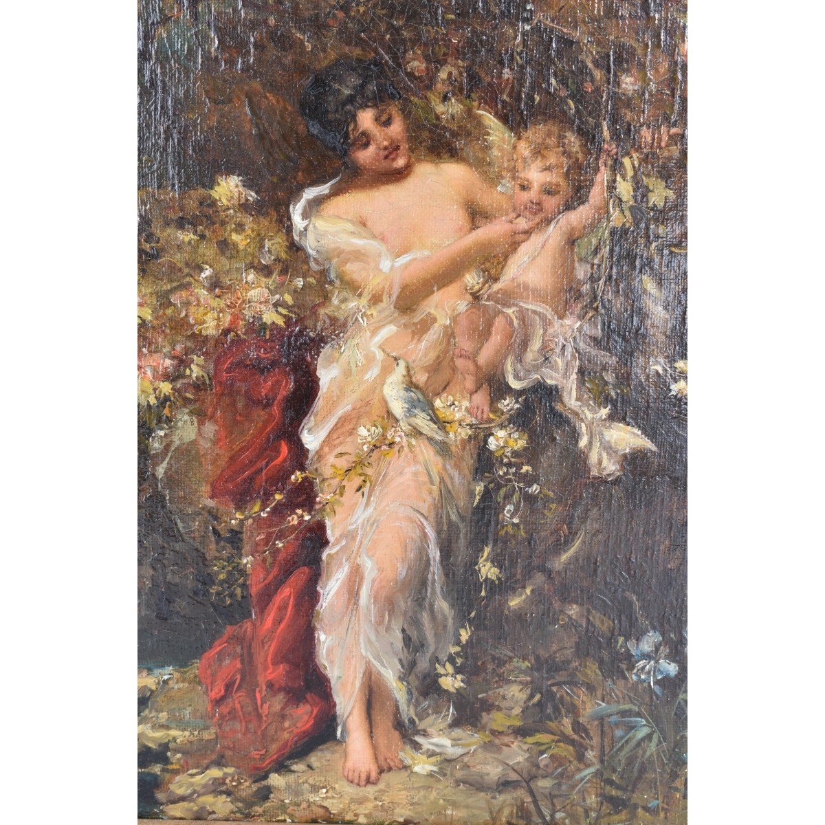 19/20th Century Oil on Canvas "Psyche" - Image 4 of 4