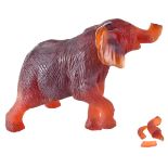 Large Daum Glass Elephant