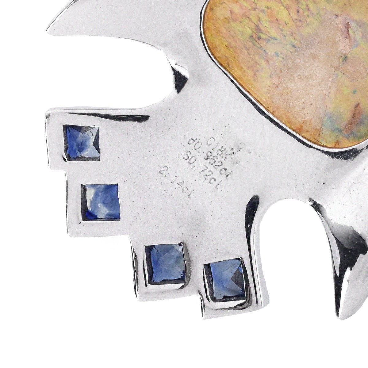 Black Opal, Diamond and 18K Gold Pendant - Image 4 of 5