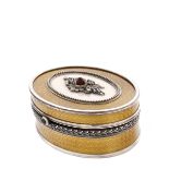 Russian Faberge Silver and Enamel Box
