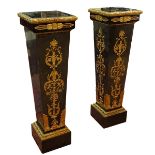 Pair Monumental Palace Marble Pedestals