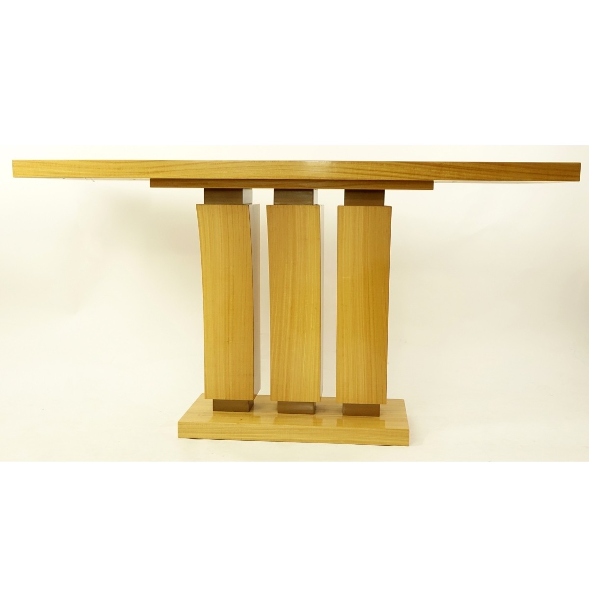 Art Deco Style Satinwood Console Table - Image 4 of 5