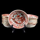 Twelve Chinese Late Ming Dynasty Swatow Ware Bowls