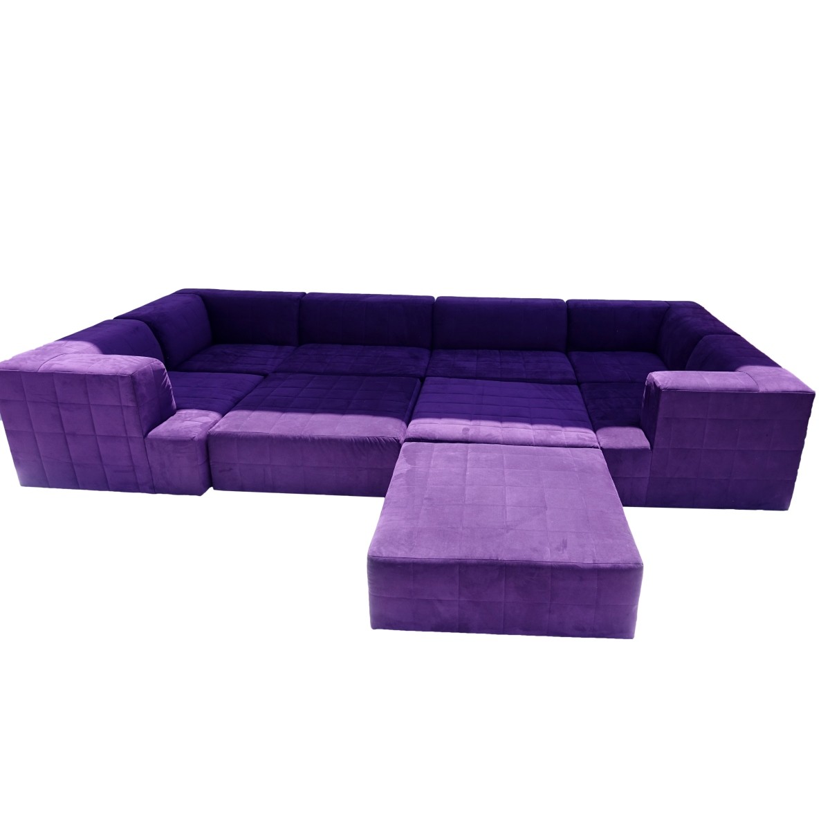 9 pc Modern Velvet Sectional Sofa - Image 3 of 6