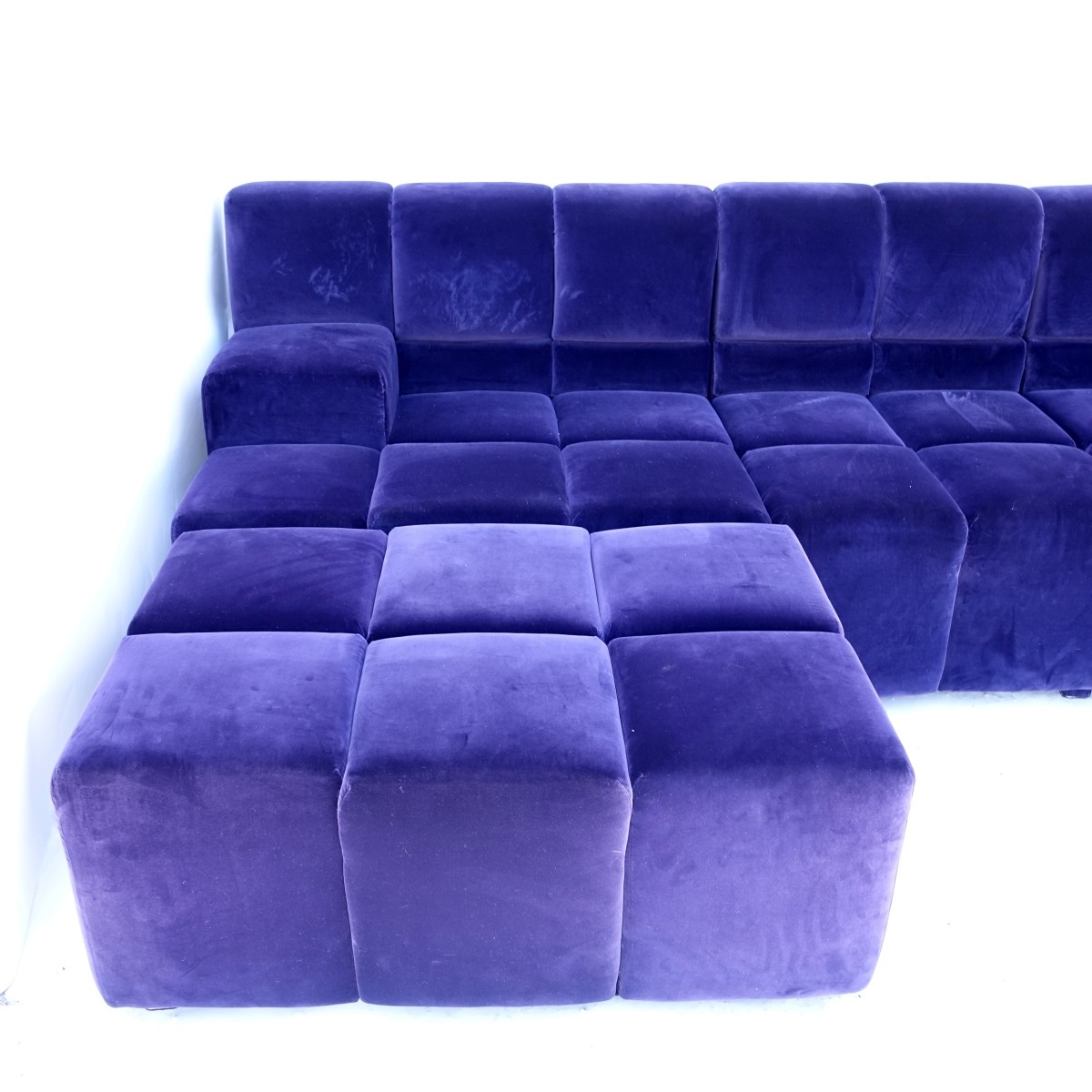 6 pc Modern Velvet Sectional Sofa - Bild 5 aus 7