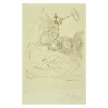 Salvador Dali Etching "Don Quixote" signed