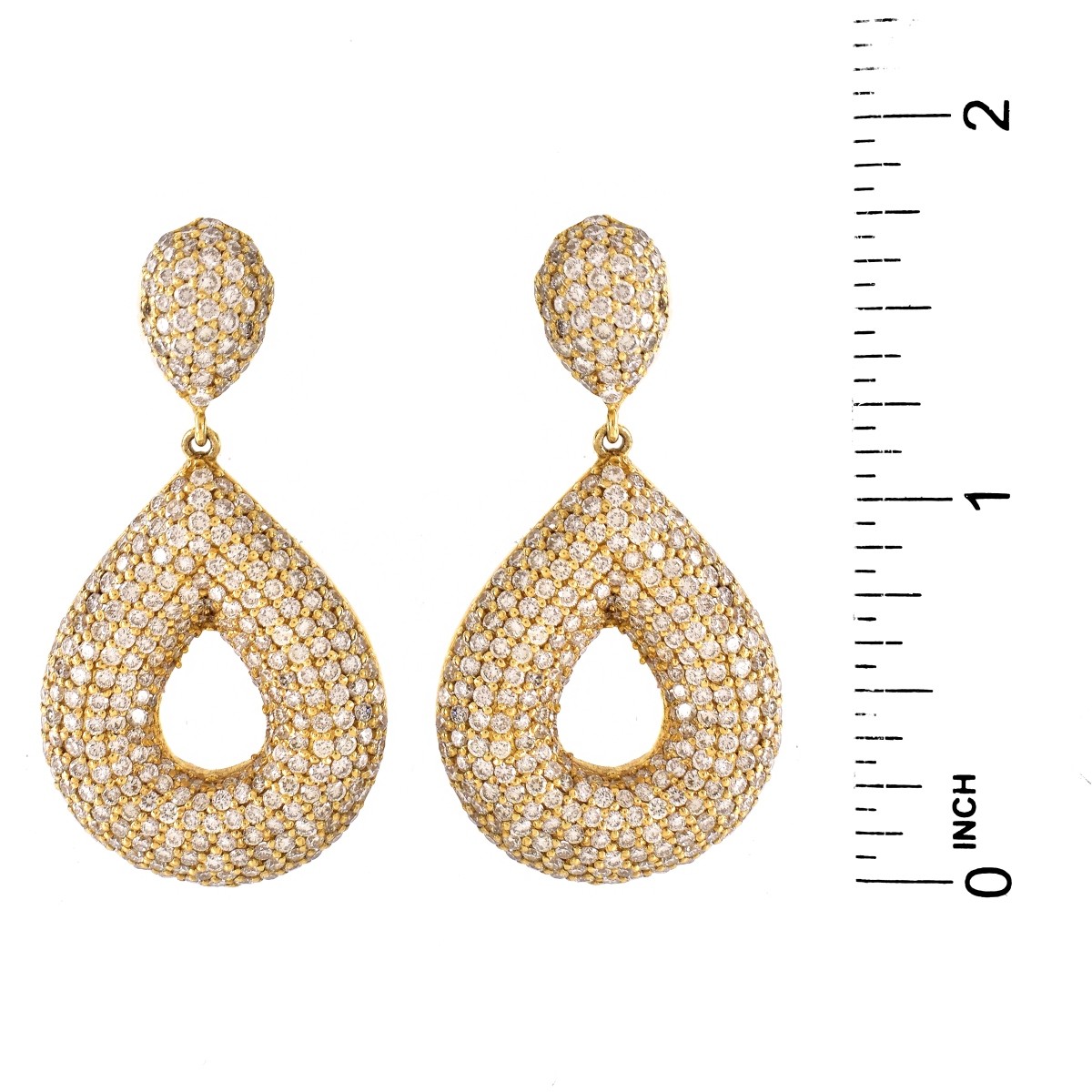 Diamond and 14K Gold Earrings - Image 4 of 5