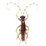 Iradj Moini Large Grass Hopper Brooch