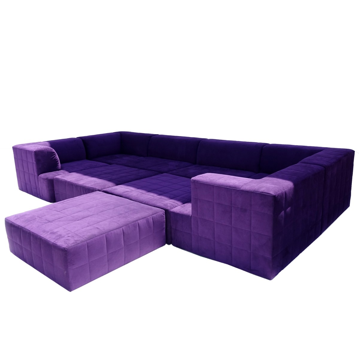 9 pc Modern Velvet Sectional Sofa - Image 2 of 6