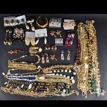 Large Assortment of Retro Costume Jewelry