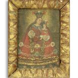 Antique Cuzco School Miniature Oil on Board