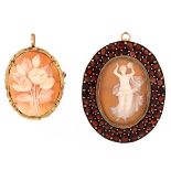 Two Antique Cameo Brooches