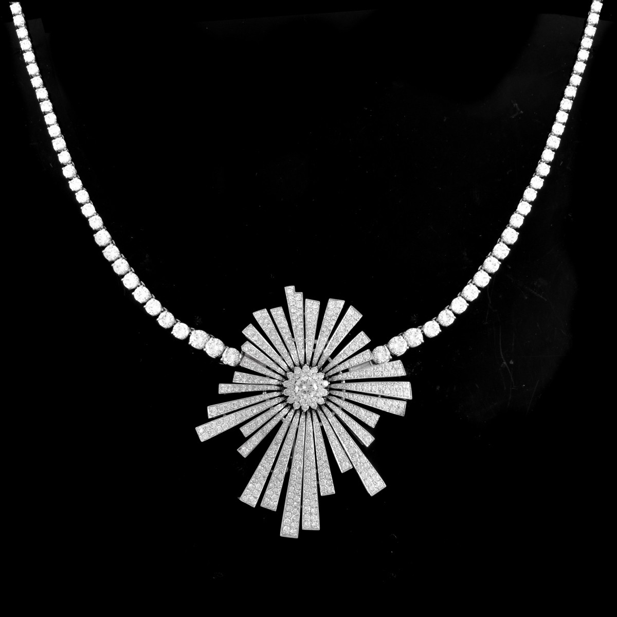 AGI 42.41ct TW Diamond and 18K Necklace/Brooch - Image 3 of 8