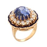 GIA 9.97ct Sri Lanka Sapphire Ring