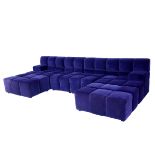 6 pc Modern Velvet Sectional Sofa