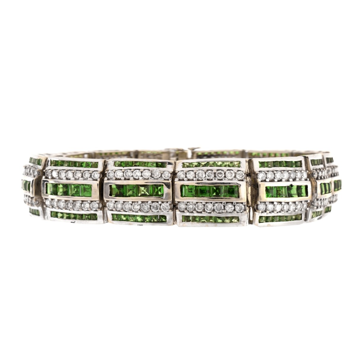 Tsavorite Garnet, Diamond and 14K Bracelet - Image 2 of 9