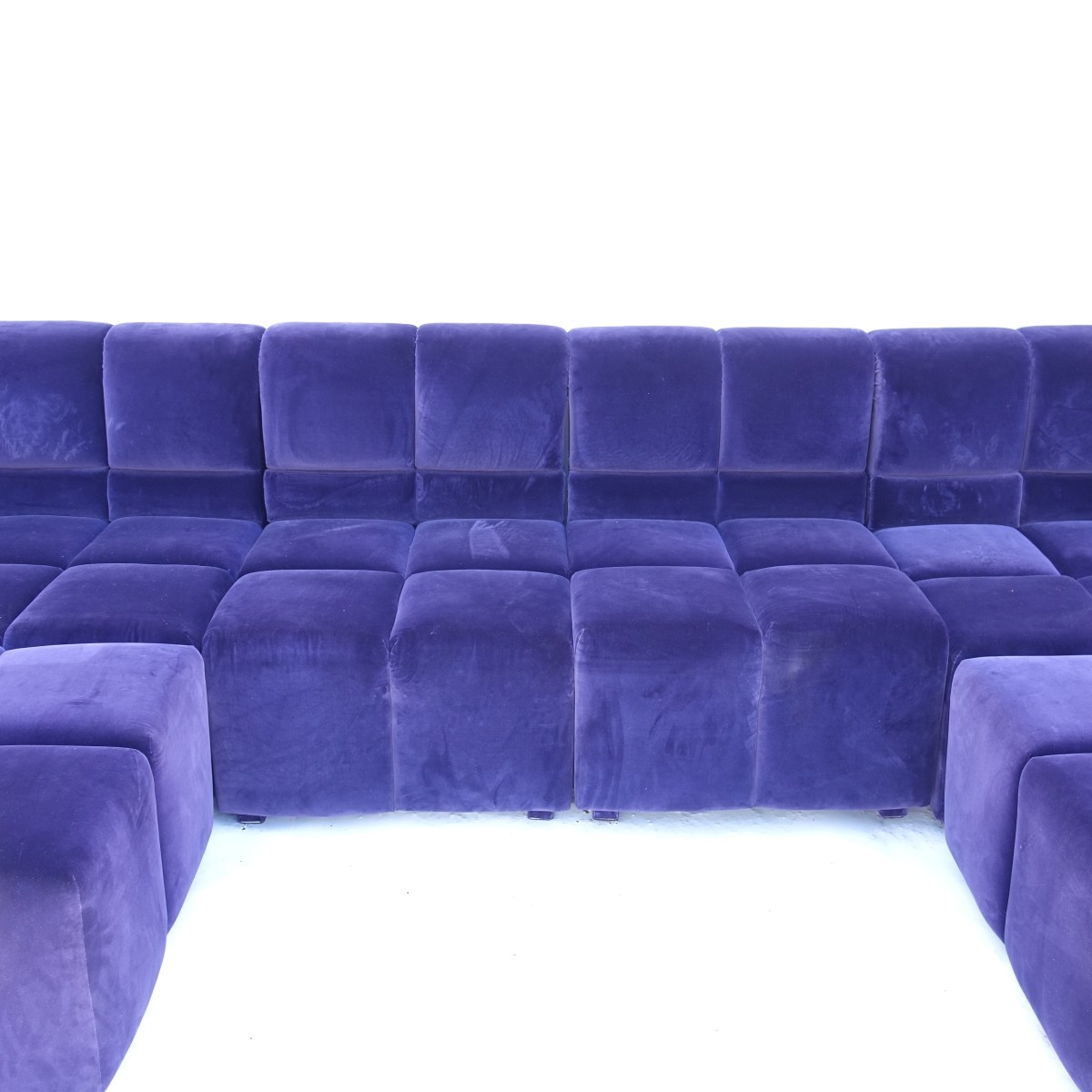 6 pc Modern Velvet Sectional Sofa - Bild 4 aus 7