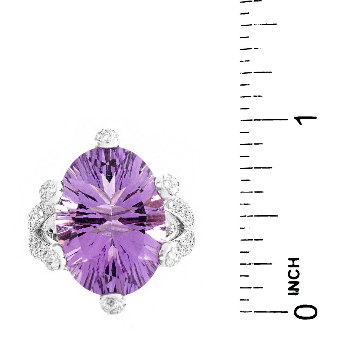 Amethyst, Diamond and 14K Ring - Image 6 of 7