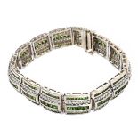 Tsavorite Garnet, Diamond and 14K Bracelet