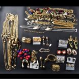 Large Assortment of Retro Costume Jewelry