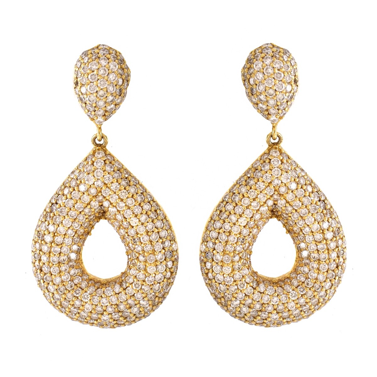 Diamond and 14K Gold Earrings