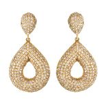 Diamond and 14K Gold Earrings