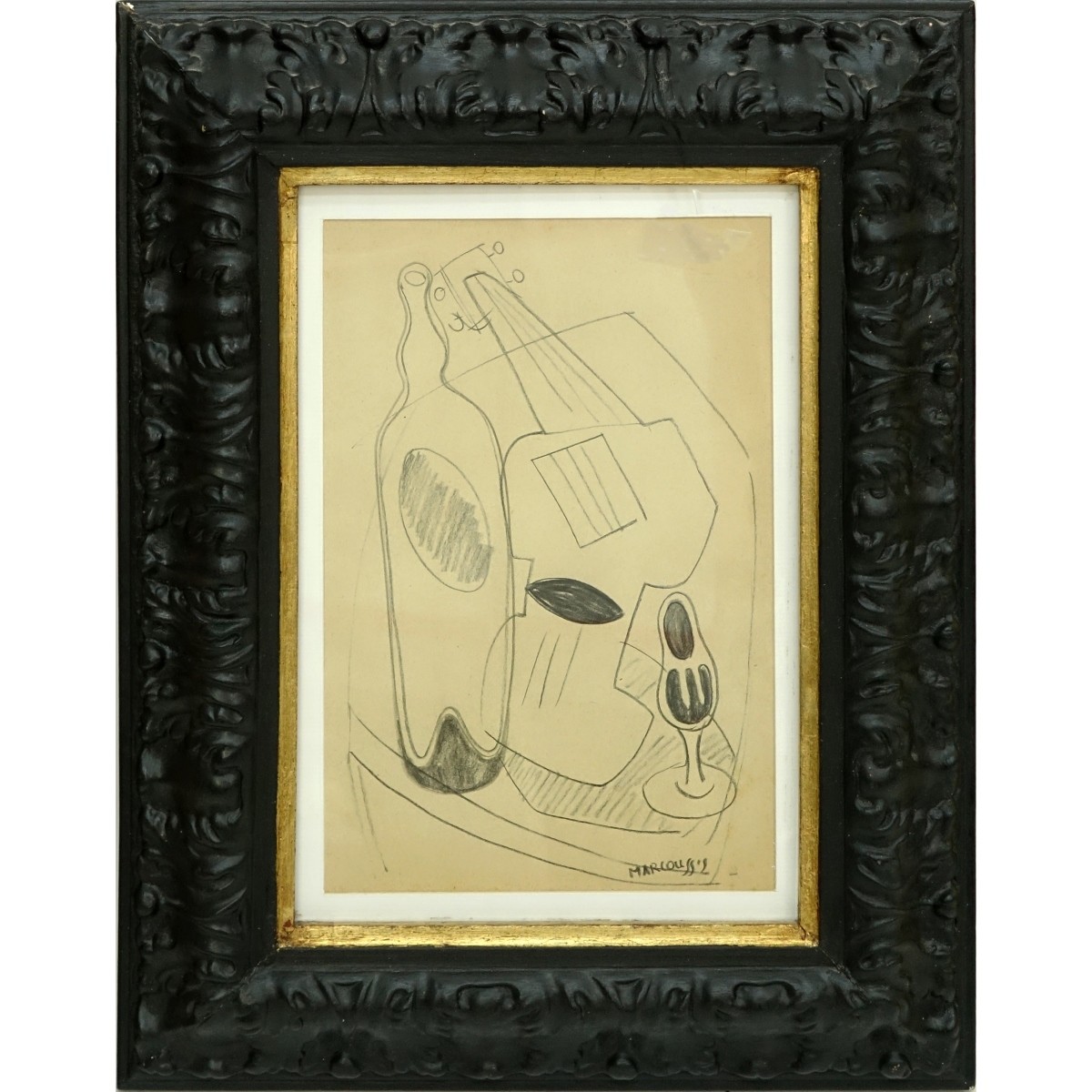 Attributed to: Louis Marcoussis Pencil Drawing - Image 2 of 4