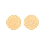 1856 US $2-1/2 Liberty Head Gold Coin