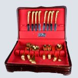 Mid-Century Gold Toned Cutlery Set