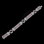 Vintage Ruby, Diamond and 18K Bracelet