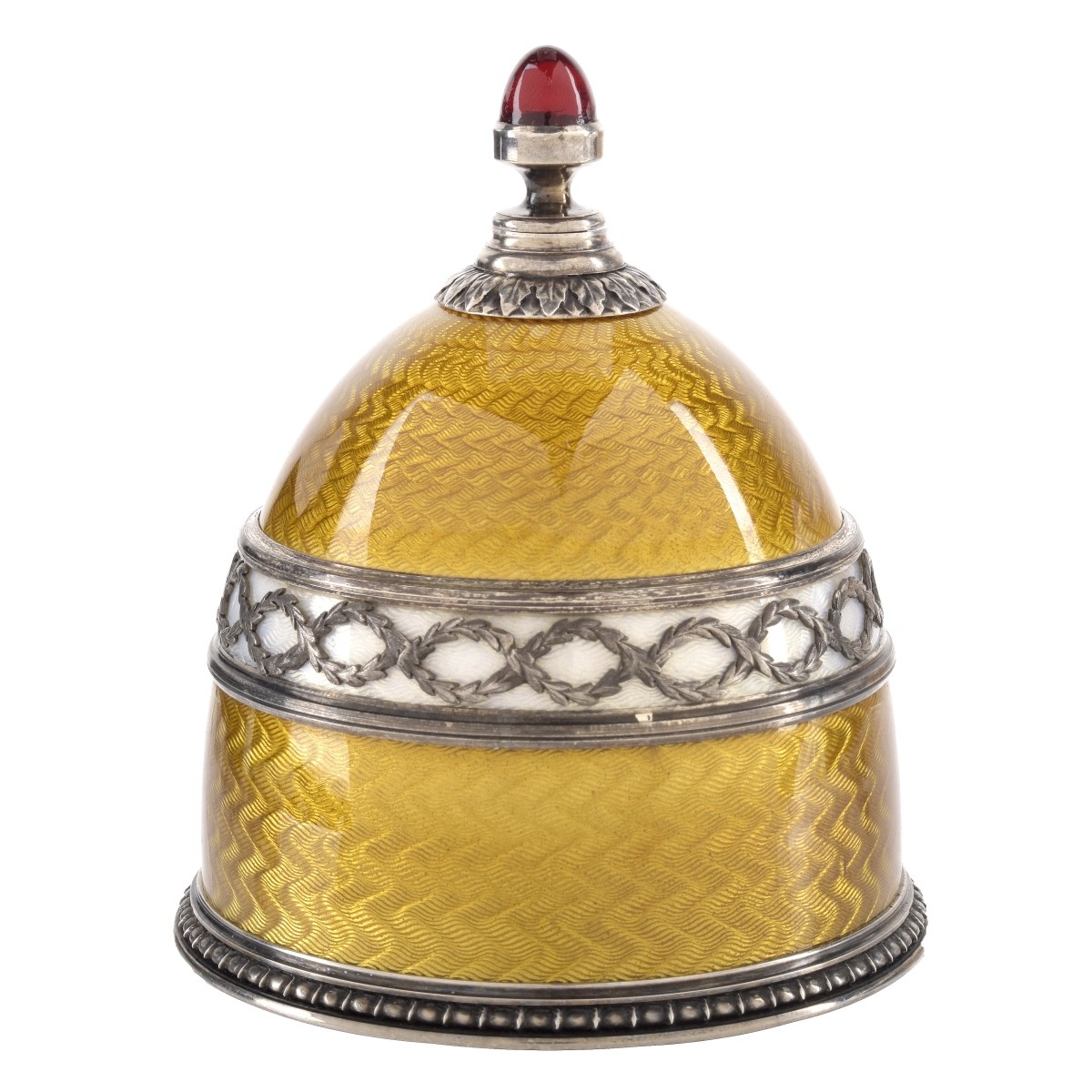 Russian Faberge Siler & Enamel Perfume - Image 2 of 5