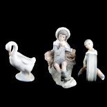 Three (3) Lladro and Nau Porcelain Figurines