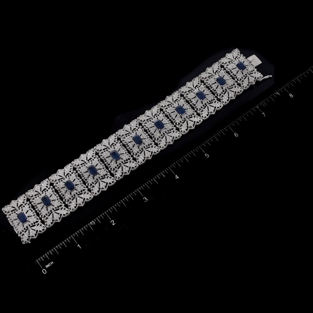 Sapphire, Diamond and 18K Bracelet - Image 5 of 5