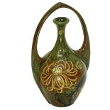 Gouda Art Deco Pottery Vase with Handle