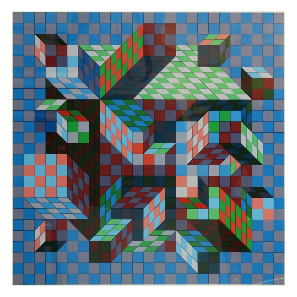 Victor Vasarely (1906–1997) Color Silkscreen