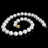 Single Strand Graduated South Sea Pearl and 14 Kt