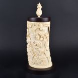 Antique African Ivory Tusk Relief Carving