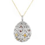 Diamond and 18K Pendant Necklace