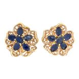 Sapphire, Diamond and 18K Earrings